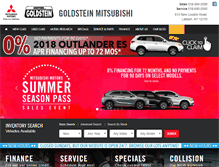 Tablet Screenshot of goldsteinmitsubishi.com